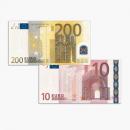 Euro- Geldscheine mit Eindruck