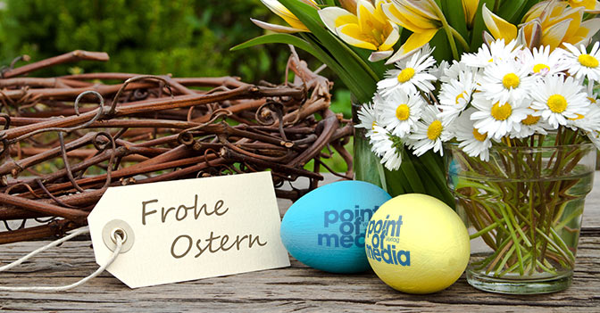 Ostereier mit Logo