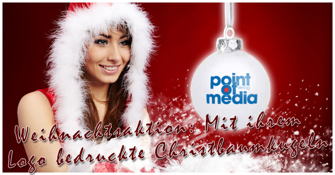 Weihnachtskugeln mit Logo bedruckt
