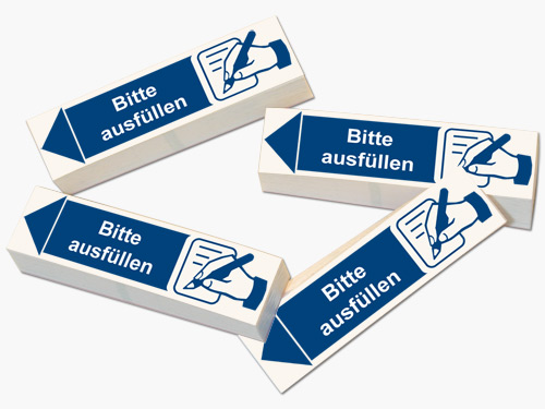 Bitte ausfllen Haftnotizen