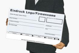 Geno- Spendenscheck mit Eindruck