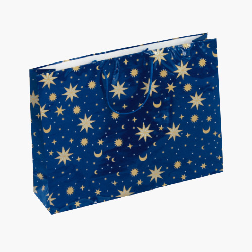 Papier Tragetasche mit \"Mond und Sterne\" Motiv